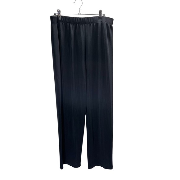 Susan Graver Pants Women's Size Large Petite Black Stretch Pull On Straight Leg - Picture 1 of 6
